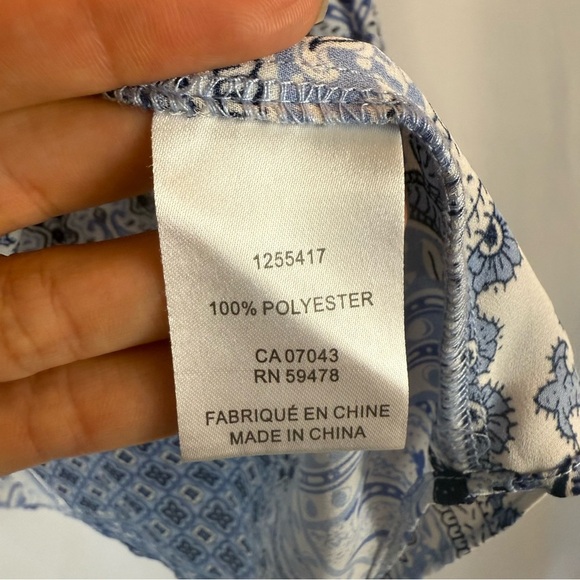 Cynthia Rowley Blue Patchwork Blouse Plus Size 2X Bow-Tie Neck Flowy Sleeve
Boho - Picture 10 of 15